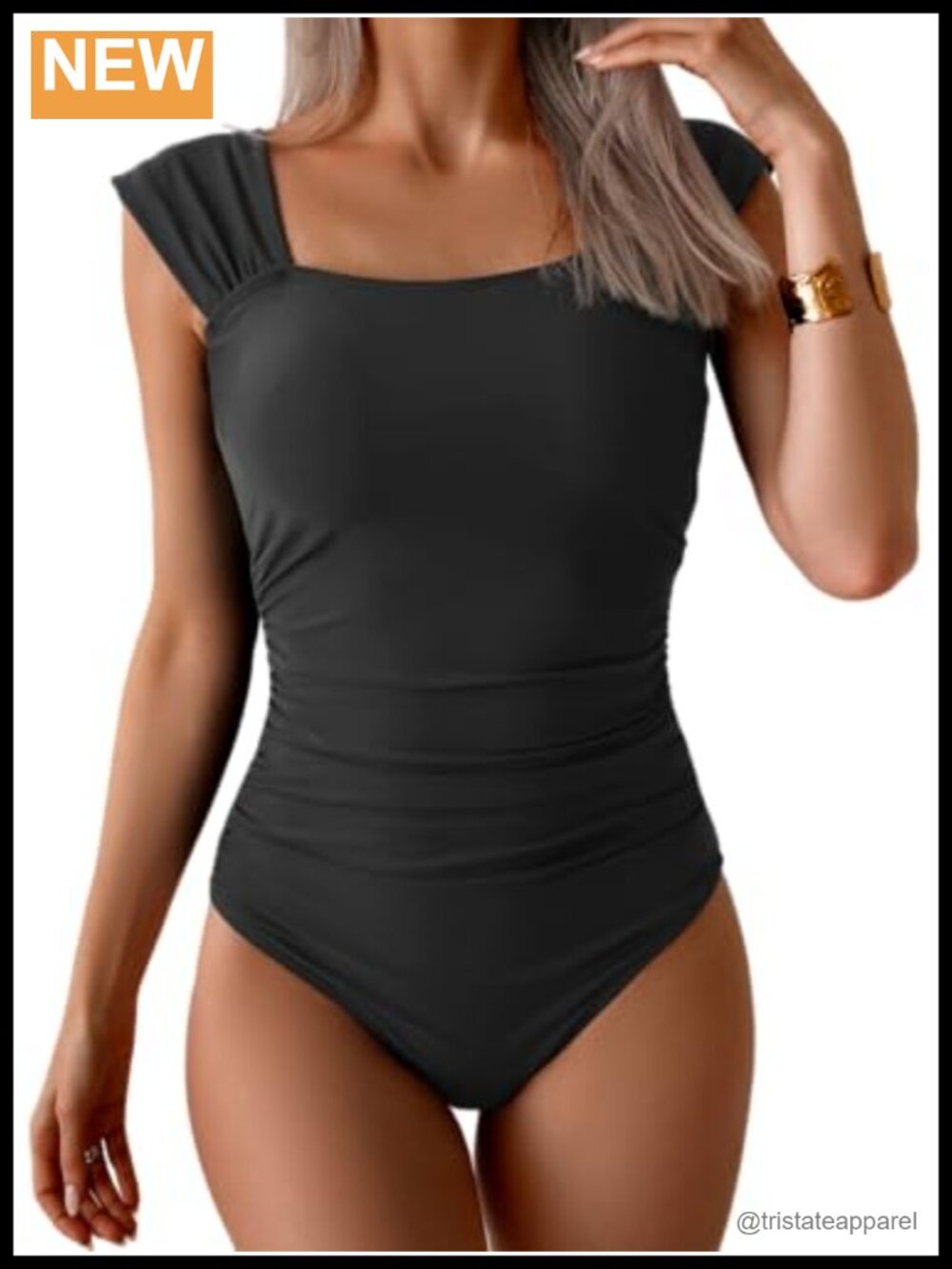 Women's One Piece Swimsuit Tummy Control Ruched Full Coverage Bathing Suit